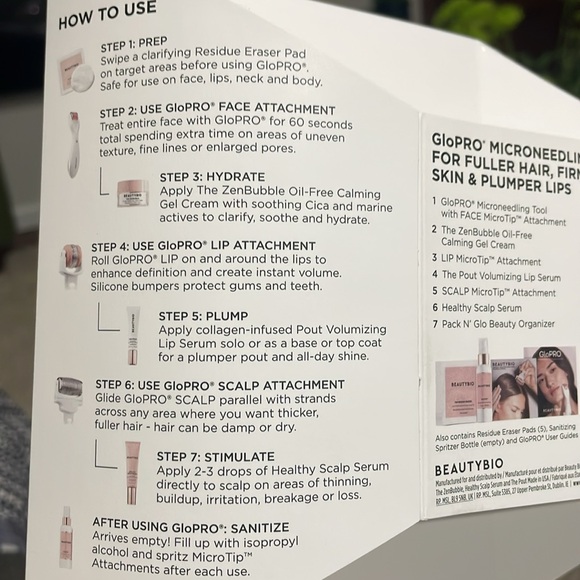 *new* *sealed* GLO-PRO MICRONEEDLING SET FOR SCALP NECK FACE BACK OF HANDS - Picture 7 of 9